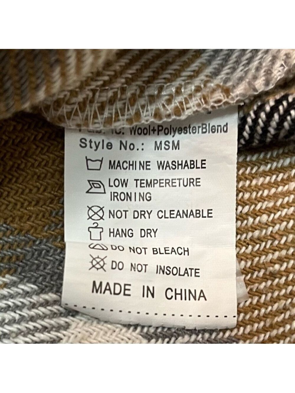 BouTiKome Women’s Tan Flannel Plaid Shirt Jacket. Size XL - Picture 8 of 8